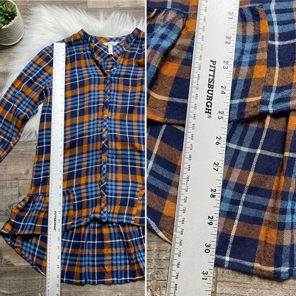 Matilda Jane General Store Plaid Tunic Blue Orange - Picture 12 of 12